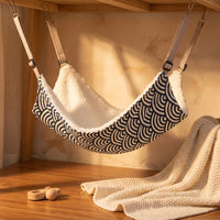Cat Hammock Swing and Hanging Cat Bed, Adjustable Soft Pet Cage Kitten Bed, Indoor Cat Swing with Secure Metal Hooks for a Soft Resting Spot