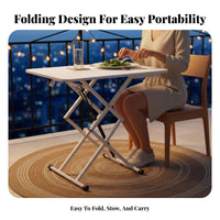 Height-Adjustable Utility Table Foldable Design Portable Furnishing for Students