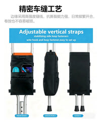 Crutch Storage Bag, Portable Black Oxford Cloth, Handbag Style