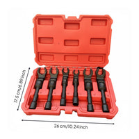 6 Pieces Crowfoot opening End Wrench Set Storage Case Petrol Line Wrench Set Mirror Polished Hand Tool for Garage