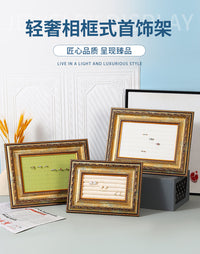 深咖色相框托盘耳饰展示架珠宝店耳环耳钉收纳饰品装饰画陈列道具