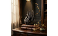 Abstract Sculpture Sculptural Metal Sculpture with Hollow Form Textured Desktop Ornament for Living Room, Entryway
