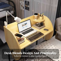 Clighting fixture-on Bedside Desk with Storage Shelves Bed Rail Clighting fixture Shelf Multifunctional