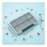 Fly Fishing Box Portable Lure Case Pocket Size Fly Fishing Tackle Box for Anglers, Travel, Outdoor