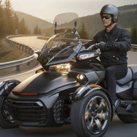 Aerodynamic Motorcycle Windscreen with Clamp Universal Adjustable Windshield Stable Wind Deflector with Clamp-on Clamp Long-Lasting for Motorcyclists, Commuters, Highway Riding, Touring