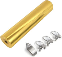 Hawaiian Electric Guitar Tone Bar 80mm Round Nose Solid Slide Bar + 4 Finger Metal Picks