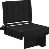 Stadium Seat Cushion Portable Folding Beach Chair with Backrest
