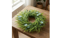 Eucalyptus Wreath with Fern Sprigs Dense for Entryway