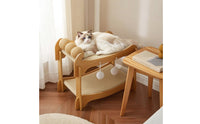 Double-Layer Cat Bed Scratch-Resistant 2-Tier Cat Hammock Woven Furniture for Cats, Kittens, Living Room, Bedroom
