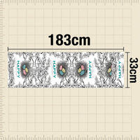 Easter Table Runner Decorative Bunny Egg Print Table Runner Heat Insulating Home Decoration for Party Hosts, Homeowners, Kitchen