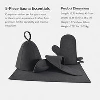 Steam Room Essential Parts Bundle, Sauna Cap for Steam Bath, Men Women Sauna Acc #variant:Black