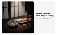 Flower-Shaped Ceramic Plate, Wasabi Dish, Minimalist Japanese Tableware