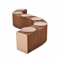 Accordion Paper Bench Space-Saving Collapsible Paper Stool Foldable Design