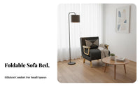 Single Fold-Extendable Armchair Foldable Design Pull-Extendable Single Futon Bed Multi-Functional Adjustable Backrest