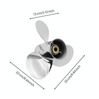 Outboard Motor Propeller Resistant Propeller with Splined Hub Marine-Grade for Boat Owners, Boaters