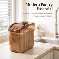 Airtight Food Storage Containers, Kitchen Storage, Dry Food Storage, Cereal Stor #variant:Transparent Brown