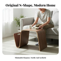 C-Shaped Magazine Table Scratch-Resistant C-Shaped Table Curved Shape for Office