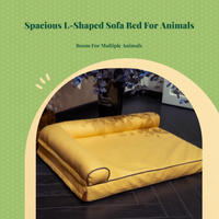 Orthopedic Dog Bed, L-Shaped Pet Sofa, Removable cleanable Cover, Supportive Foam, Large Dogs