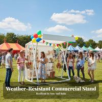 1 Piece Foldable Market Stall Waterproof Mobile Snack Stall Easy Assembly Outdoor Sell or Stand for Small Business Owners Suitable for Street Fairs Night Markets DIY Enthusiasts Temporary Retail Space