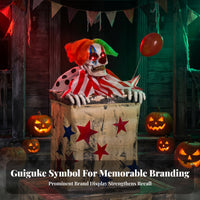 Clown Red Balloon Balloon Operated Bouncing Clown Decoration