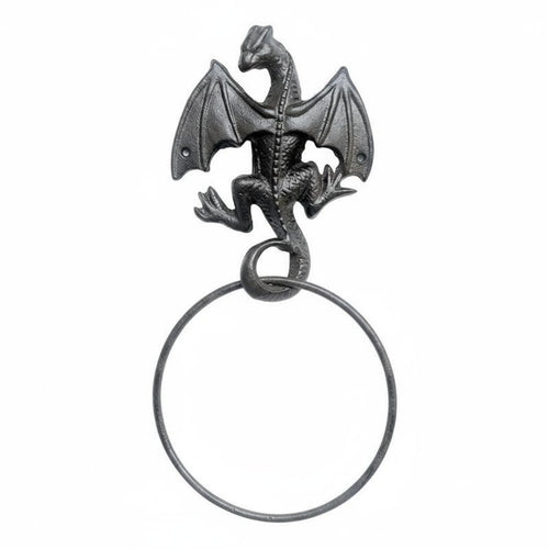 Cast Iron Dragon Towel Rack Vintage Aesthetic Gothic Wall Mounted Towel Hanger