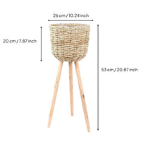 Woven Basket Plant Pot Rustic Design House Decoration Nordic Design for Balcony