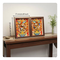Chinese Style Door God Decor New Year Gift Layered Relief Decoration Tabletop Art Frame