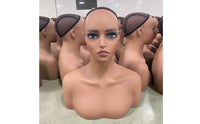 Hairpiece Mannequin Bust PVC Hairpiece Display Bust for Salon
