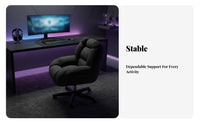 Adjustable Recline Reclining Task Chair with Footrest Highspine Design Reclining Gaming Chair Lumbar Support Ergonomic Seating sturdyDuty Construction for video game enthusiasts, Remote Workers, Students, Relaxing, Desk Work, Studying, Study Room