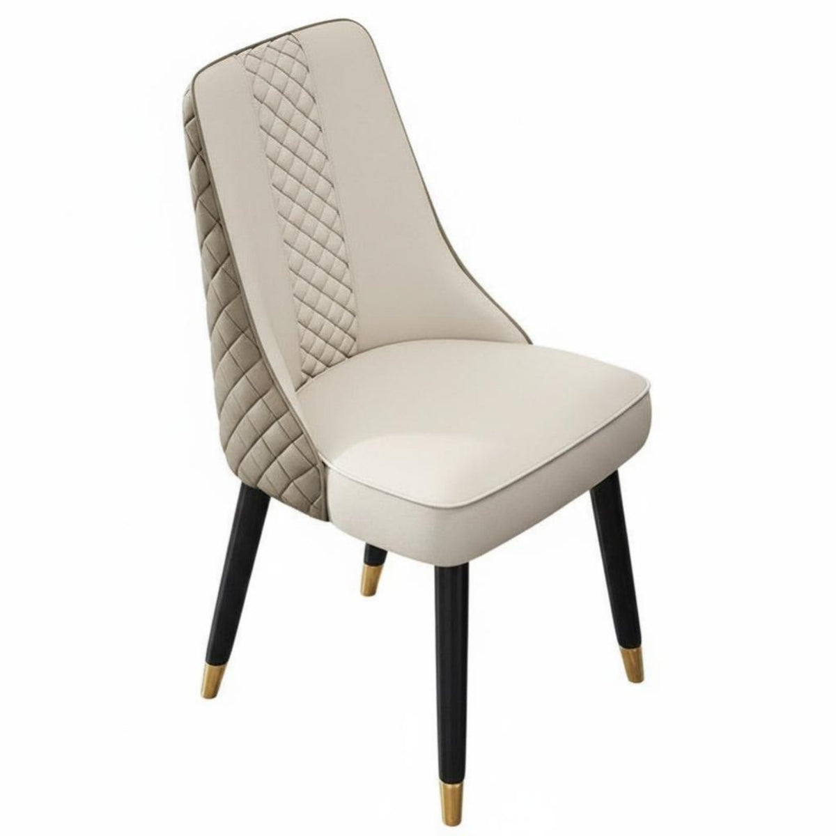 Post-Modern Design Upholstered Side Chair Ergonomic Backrest Dining Room Seat Quilted Stitching Accent Furniture Versatile Use for Interior Designers, Apartment Dwellers, Reception Area, Kitchen, Bedroom, Home Office