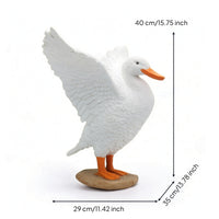 Duck Garden Ornament Textured Figurine Long-Lasting for Pond, Courtyard