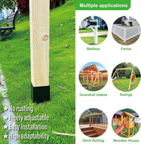 Adjustable Post Protector Metal Protection Kit for Wooden Table Corners, Fences, Mailboxes, Cabinet Feet, etc.