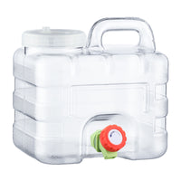 7.5L Transparent PC Water Bucket with Faucet for Camping and Car