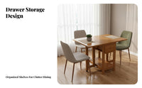 Expandable Gateleg Console Seats 4 to 6 People Transformable Console Table Foldable Design Space-Saving for Living Room