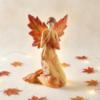 Maple Foliage Angel Warm Orange Tones Room Decoration Detailed Craftsmanship