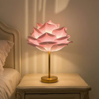 Decorative Lamp with Flower Shade Romantic Petal Table Lamp Corded Cozy for Bedroom, Dorm Room