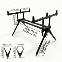 Foldable 3-Head Aluminum Alloy Fishing Rod Holder