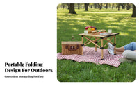 Quick Fold Design Portable Picnic Table Easy Setup Lightweight Picnic Table Sturdy Construction Stable Structure for Picnickers, Apartment Dwellers, Camping, Balcony, Backyard, Beach