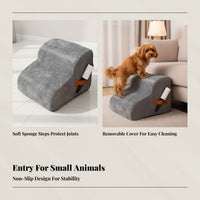 Dog Stairs, firm Foam Ladder for Small Dogs, Removable Cover, Sofa Couch Chair
