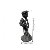 Hand Holding Flower Figurine Decorative Home Decor Resin Material