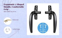 Aluminum Alloy Casement Handle, Security Lock, Universal Replacement, Push-Pull, Comfortable Grip