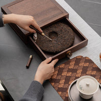 Wooden Tea Box Organizer with Drawer Smooth Tea Storage Box with Drawer Premium