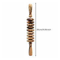 Handmade Wooden Massage Roller Stick Flexible Design Back and Belly Roller Portable Handheld Massage Stick