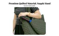 Quilted Sports Bag Large Capacity Pickleball Paddle Bag Badminton Racket Carrier Multiple Pockets Women's Sports Tote for Travel