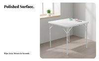 Square Folding Table Space-Saving Collapsible Square Table Foldable Design