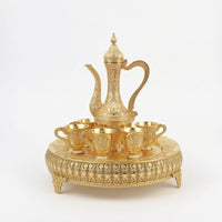 Tea Service with Tray Ornate Drinkware Polished for Collectors