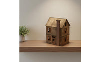 1:72 Scale Building Kit Natural Wood DIY Wooden House Model Customizable Surface