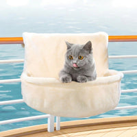 Hanging Cat Bed Radiator Hammock with Round Metal Frame, Warm Cosy Heated Nest for Winter, Small Pets Kittens Resting Place for Feline Relaxation