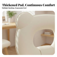 Bear-Shaped Backrest Chair 360-Degree Rotation Swivel Seat Comfortable Cushion