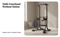 Non-Slip Grips Pull up Bar Station Sturdy Construction Power Station Stable Base Pull up Station Heavy Duty for Fitness Enthusiasts, Adults, Teenagers, Indoor, Garage, Office